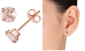 Macy's Morganite Solitaire Stud Earrings (1 ct. t.w.) in 14k Rose Gold